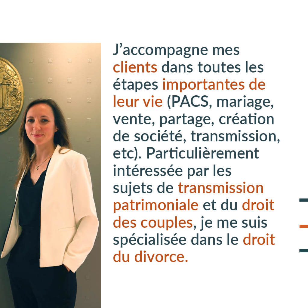 Emilie Journault accompagne ses clients dans les étapes importantes de leur vie, spécialisée en droit des couples et divorce.