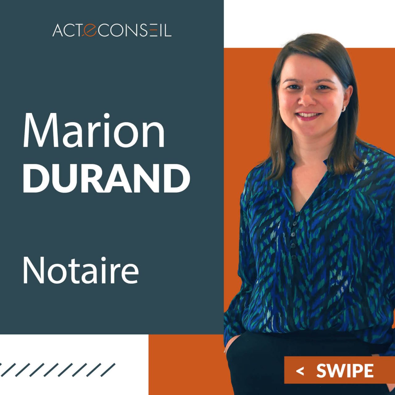 Portrait de Marion Durand, notaire chez ACTE CONSEIL