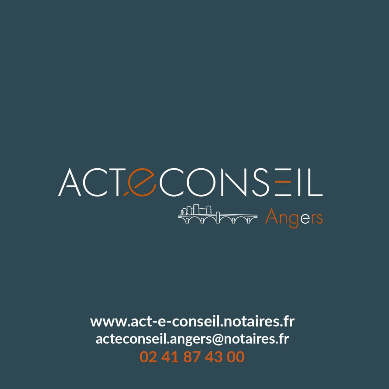 Logo et coordonnées d'ACTE CONSEIL Angers